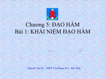 Bài giảng Đại số 10 (cơ bản) - Tiết 57: Khái niệm đạo hàm