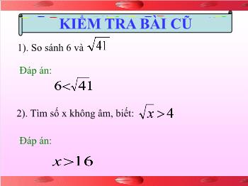 Bài giảng Đại số 9 - Bài học 2: Căn thức bậc hai - Hằng đẳng thức