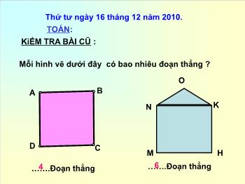 Bài giảng Hình học lớp 6 - Độ dài đoạn thẳng