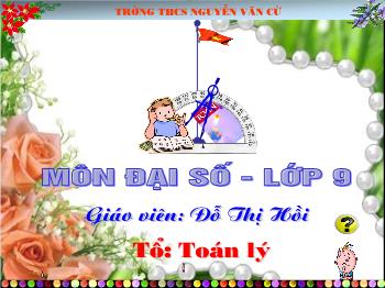 Bài giảng môn Đại số 9 - Tiết học 53: Công thức nghiệm của phương trình bậc hai