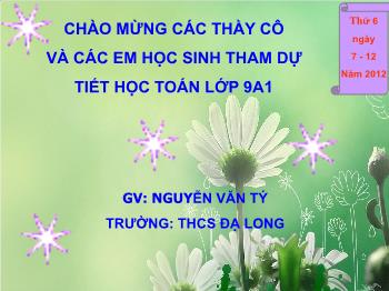 Bài giảng môn học Đại số lớp 9 - Tiết 32: Hệ hai phương trình bậc nhất hai ẩn