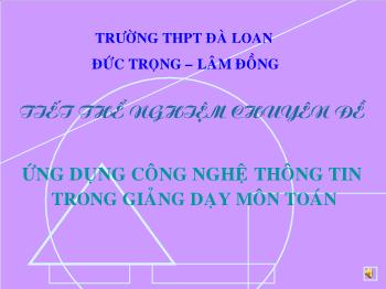 Bài giảng Toán học 10 - Bài tập: Hàm số bậc hai