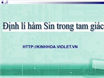 Bài giảng Toán học 10 - Định lí hàm sin trong tam giác