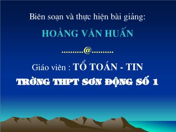 Bài giảng Toán học 10 - Tiết 31, 32, 33: Khoảng cách và góc