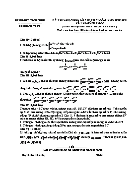 Đề thi chọn hsg lớp 10 THPT năm học 2010 - 2011 đề thi môn: Toán