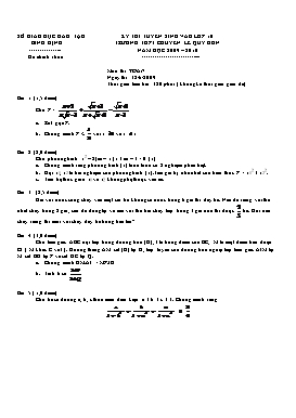 Đề thi tuyển sinh vào lớp 10 trường THPT chuyên Lê Quý Đôn năm học 2009 – 2010 môn thi: Toán