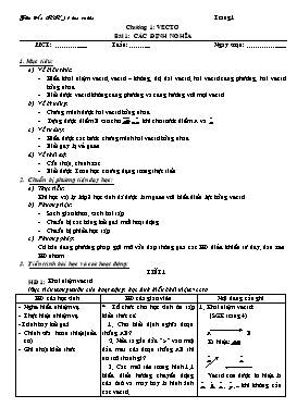 Giáo án Hình học (cơ bản) lớp 10