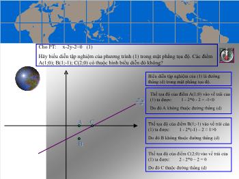 Giáo án môn Toán học 10 - Bài 5: Bất phương trình và hệ bất phương trình bậc nhất hai ẩn