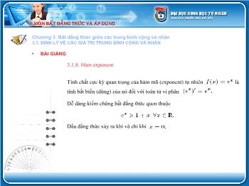 Giáo án môn Toán học 10 - Chương 3: Bất đẳng thức giữa các trung bình cộng và nhân - Định lý về các giá trị trung bình cộng và nhân