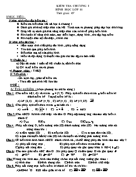 Kiểm tra chương I - Hình học lớp 11