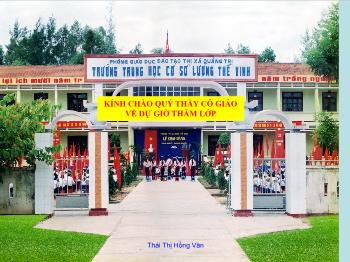 Bài giảng môn Hình học lớp 6 - Tia phân giác của một góc - Thái Thị Hồng Vân