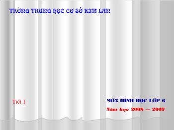 Bài giảng môn học Hình học lớp 6 năm 2008 - 2009 - Tiêt 26: Ôn tập chương II