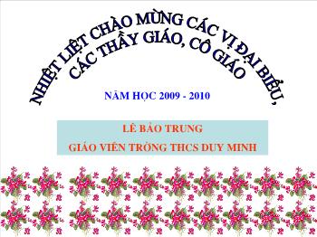 Bài giảng môn học Hình học lớp 6 - Số đo góc - Trường THCS Duy Minh