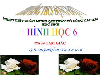 Thiết kế bài giảng Hình học 6 - Tiết 26: Tam giác - Nguyễn Thị Liên