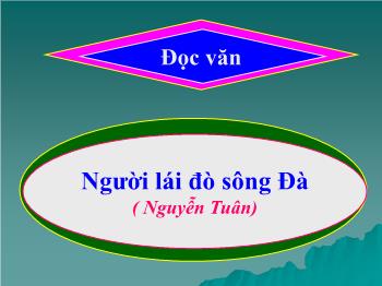 Bài giảng môn học Ngữ văn 12 - Đọc văn Người lái đò sông Đà (Nguyễn Tuân)