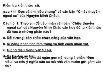 Bài giảng Ngữ văn 12 - Tiết 2: Chiếc Thuyền ngoài xa