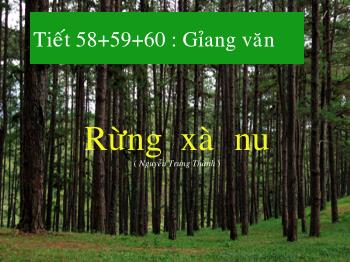 Bài giảng Ngữ văn khối12 - Tiết học: Rừng xà nu (Nguyễn Trung Thành)