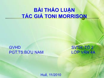 Bài giảng môn Ngữ văn 10 - Tác giả văn học