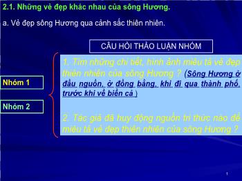 Bài giảng Ngữ văn 12 - Bài dạy học: Ai đã đặt tên cho dòng sông