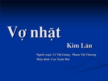 Bài giảng Ngữ văn 12 - Vợ nhặt - Lê Thị Giang