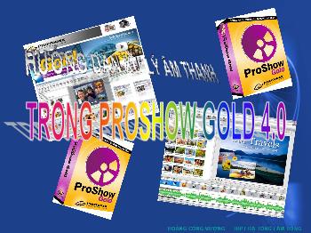 Hướng dẫn xử lý âm thanh trong proshow gold 4. 0
