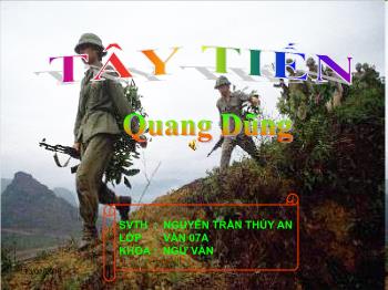 Tây tiến, Quang dũng - Nguyễn Trần Thúy An