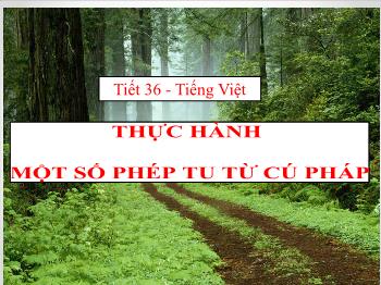 Bài giảng Ngữ văn 12 - Tiết 36: Tiếng Việt: Thực hành một số phép tu từ cú pháp