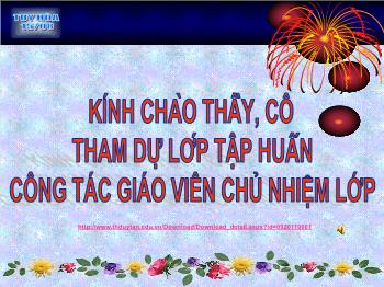 Kĩ năng xây dựng kế hoạch công tác chủ nhiệm lớp