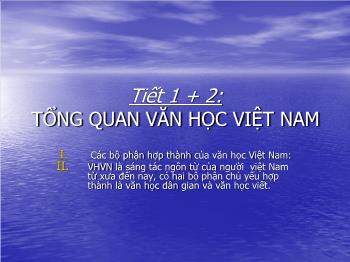 Bài giảng môn Ngữ văn 10 - Tiết học 1, 2: Tổng quan văn học Việt Nam