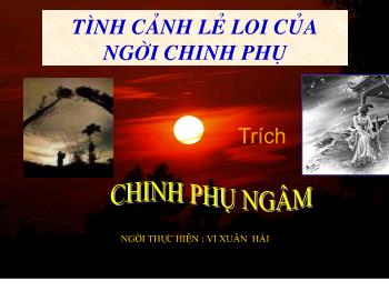 Bài giảng môn Ngữ văn 10 - Tình cảnh lẻ loi của người chinh phụ - Vi Xuân Hải