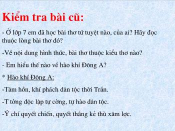 Bài giảng môn Ngữ văn 10 - Tỏ lòng (thuật hoài)