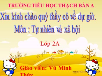 Bài giảng môn Tự nhiên xã hội Lớp 2 - Bài: Loài vật sống ở đâu? - Vũ Minh Thùy