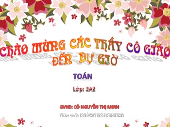 Bài giảng môn Toán Lớp 2 - Bài: Bảng chia 5