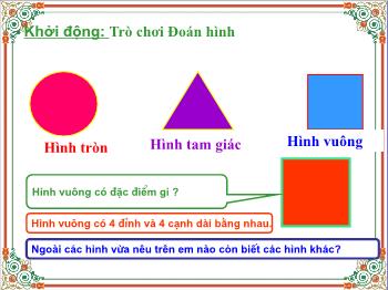 Bài giảng môn Toán Lớp 5 - Tuần 5: Hình chữ nhật. Hình tứ giác