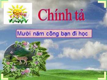 Bài giảng môn Chính tả Lớp 4 - Bài: Mười năm cõng bạn đi học