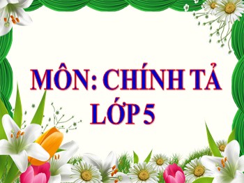 Bài giảng môn Chính tả Lớp 5 - Bài: Buôn Chư Lênh đón cô giáo