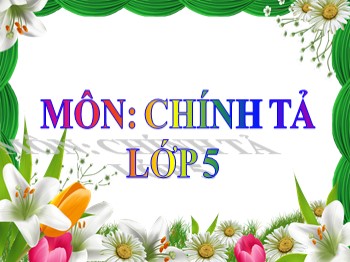 Bài giảng môn Chính tả Lớp 5 - Tuần 20: Cánh cam lạc mẹ