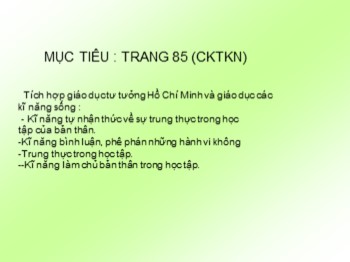 Bài giảng môn Đạo đức Lớp 4 - Bài: Trung thực trong học tập