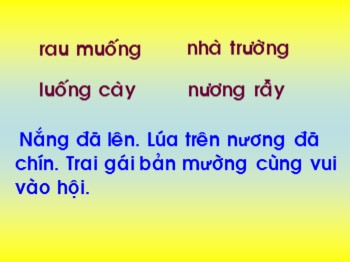 Bài giảng môn Học vần Lớp 1 - Bài 57: ang-anh