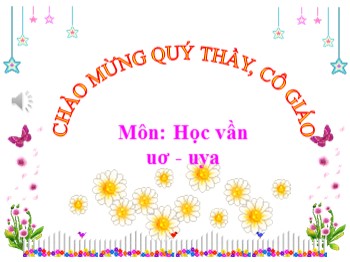 Bài giảng môn Học vần Lớp 1 - Tuần 23, Bài: uơ-uya