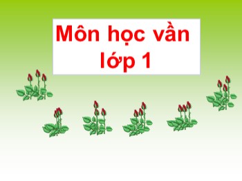 Bài giảng môn Tiếng Việt Lớp 1 - Bài 62: ôm-ôn