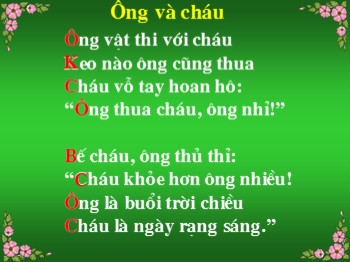 Bài giảng môn Tiếng Việt Lớp 2 - Tuần 10, Chính tả: Ông và cháu