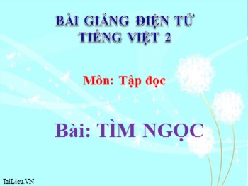 Bài giảng môn Tiếng Việt Lớp 2 - Tuần 17, Tập đọc: Tìm ngọc