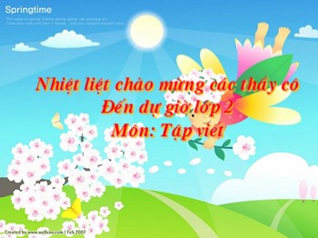 Bài giảng môn Tiếng Việt Lớp 2 - Tuần 22, Tập viết: Chữ hoa S