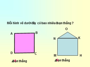 Bài giảng môn Toán Lớp 1 - Bài: Độ dài đoạn thẳng