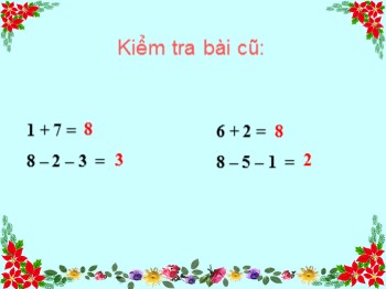 Bài giảng môn Toán Lớp 1 - Bài: Luyện tập (Trang 75)