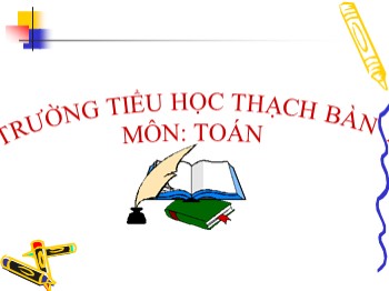 Bài giảng môn Toán Lớp 1 - Bài: Trừ các số tròn chục