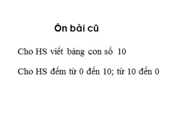 Bài giảng môn Toán Lớp 1 - Tuần 3 - Bài: Luyện tập (Trang 20)