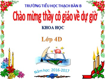 Bài giảng môn Khoa học Lớp 4 - Bài: Ánh sáng và việc bảo vệ đôi mắt