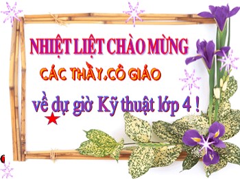 Bài giảng môn Kĩ thuật Khối 4 - Bài: Thêu móc xích